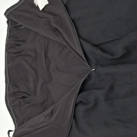 After Six Strapless Pleated Faux Wrap Front Slit Trumpet Gown Black 20R - Picture 7 of 11